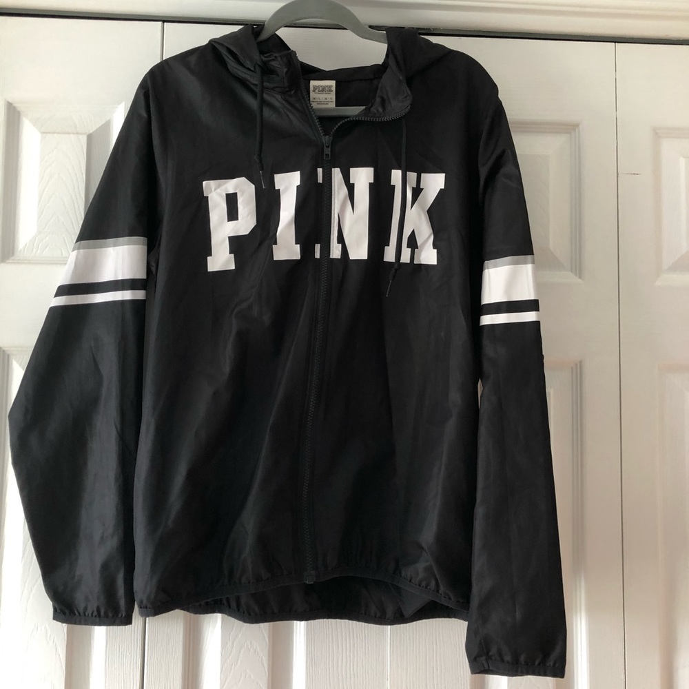 PINK Hooded Lightweight Windbreaker
